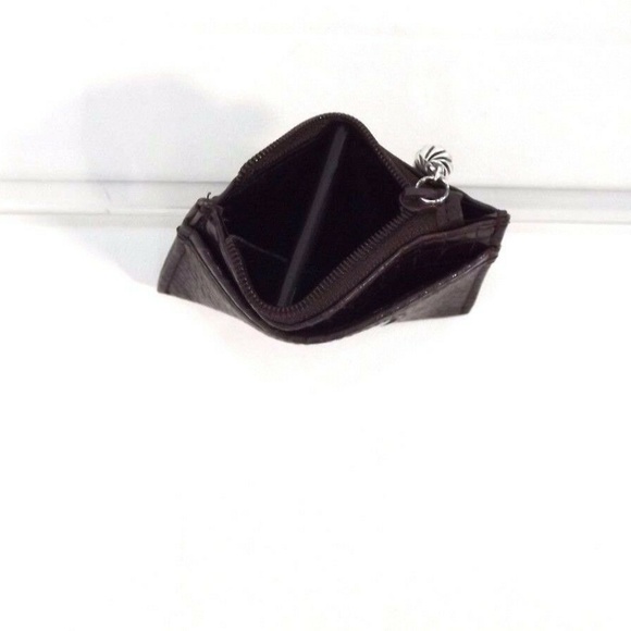 Brighton Brown  Croc Case Wristlet Wallet - Picture 4 of 8
